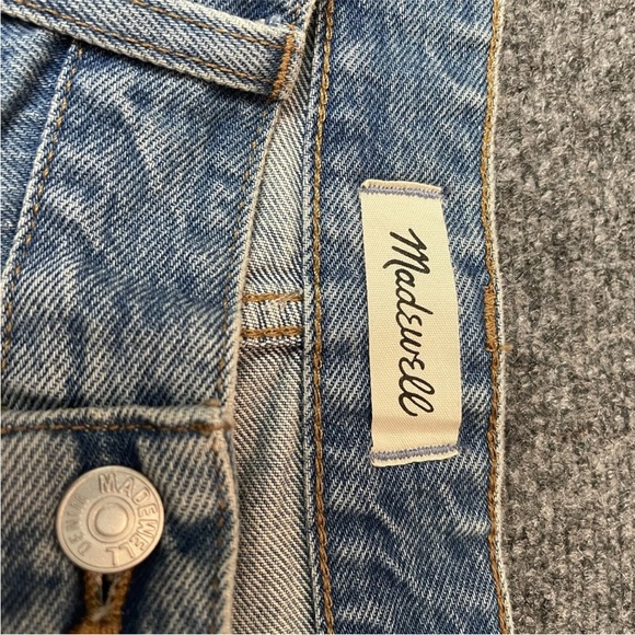 NWT madewell Shorts Denim Relaxed Size 32 Light Wash - Picture 7 of 9